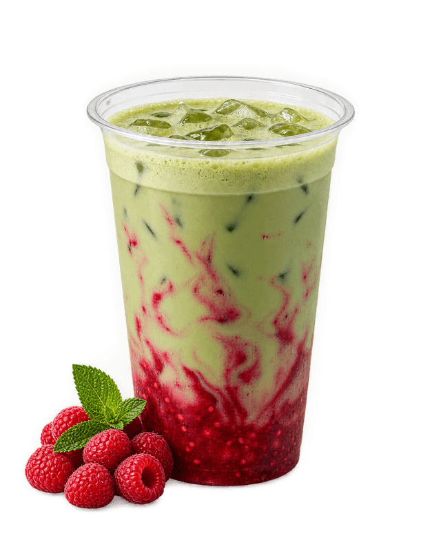 Raspberry matcha